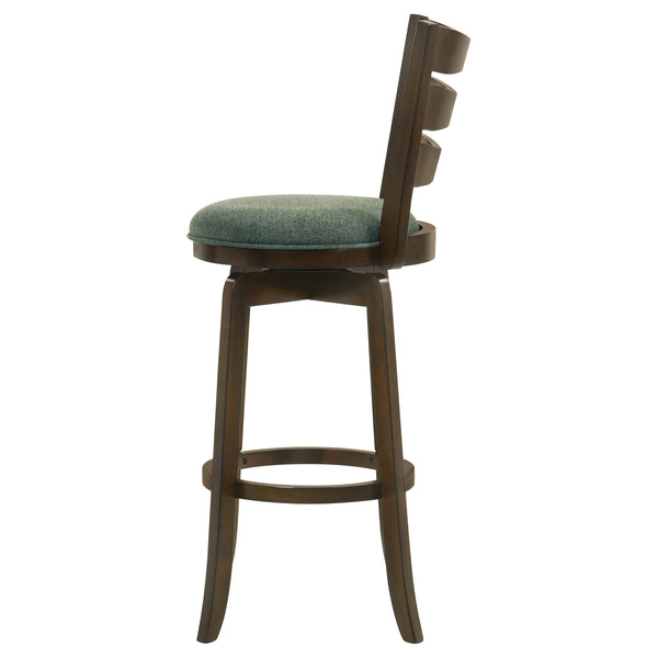 English Elm Fenster Hunter Green Swivel Bar Chair - Classic Pub Style, 360° Comfort & Rich Dark Cherry Finish B062P299940