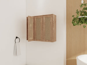 English Elm 36" Bathroom Side Cabinet - Modern Wall-Mounted Design With Soft-Close Doors For Organized Storage W999S00339