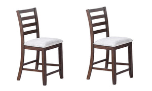 English Elm Contemporary 6Pc Counter Height Dining Set With Lift-Top Table, Storage Bench & Ladder-Back Chairs B011S01894