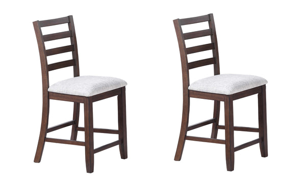 English Elm Contemporary 6Pc Counter Height Dining Set With Lift-Top Table, Storage Bench & Ladder-Back Chairs B011S01894