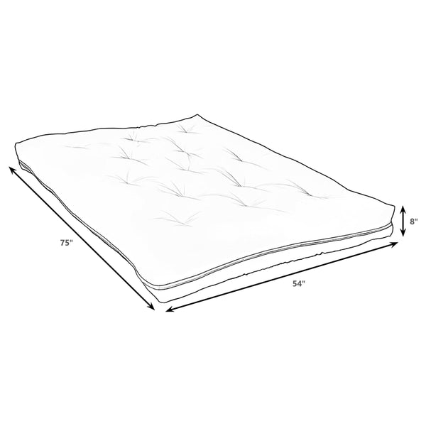 English Elm Butterfield Innerspring Futon Pad with Cotton Batting for Guest Room or Studio Use B062P340721