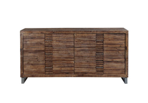 English Elm Andria Reclaimed Oak Finish Dresser with 6 Soft-Glide Drawers, Felt-Lined Top & Dovetail Craftsmanship B2726P257352