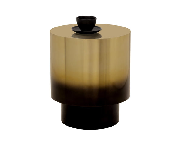 Sunpan FRIDA Modern Stainless Steel End Table with Unique Ombré Finish - Artisan Crafted Accent Piece 107968