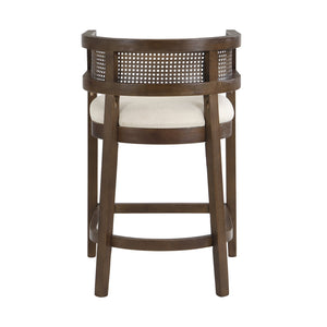 English Elm Christopher Knight Home® - Wood Upholstered Arm Counter Stools Set Of 2 - Beige & Walnut - Stylish Comfort For Your Kitchen N771P265580T