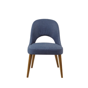 JLA Home INK+IVY - Upholstered Nola Dining Side Chairs (Set of 2) – Mid-Century Cutout Back, Padded Seats, Stable Wood Legs II108-0479