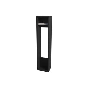 English Elm Supai Compact Vertical Toilet Paper Stand in Melamine for Small Bathrooms — Slim Freestanding Storage Black 29.1 L x 7.1 W x 3.1 H B128P237159