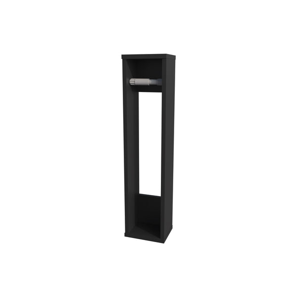 English Elm Supai Compact Vertical Toilet Paper Stand in Melamine for Small Bathrooms — Slim Freestanding Storage Black 29.1 L x 7.1 W x 3.1 H B128P237159