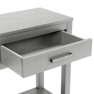 English Elm U_style Farmhouse Console Table with Three Drawers Open Shelf Entryway Organizer N711P410445E