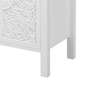 English Elm Vibe 47.2'' Retro Tv Stand For 43" Tvs - Stylish Media Console With Glass Doors & Secure Storage Solution N724P233371K-GIGA