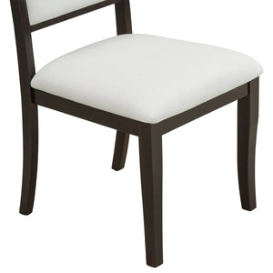 English Elm TOPMAX Solid Wood Extendable Round Dining Set for Small Spaces with 16" Removable Leaf and Cushioned Chairs Beige,Espresso SP000091AAP