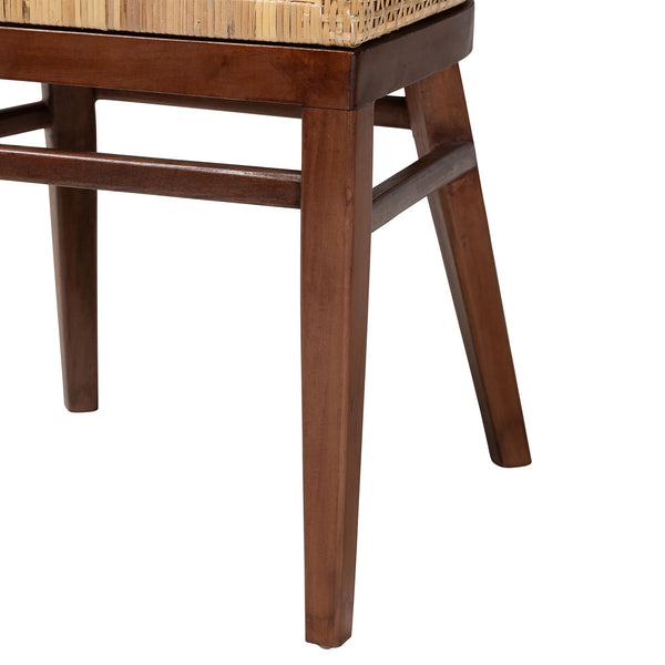 English Elm Modern Seagrass Woven Acacia Wood Dining Chair Set Bohemian Organic Style B2750P467710