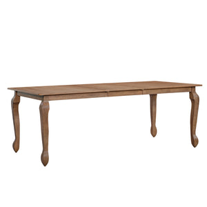 English Elm Christopher Knight Home® - EXT. EXT. DINING TABLE with French Country Cabriole Legs, Butterfly Leaf Expandable Rustic Chic 79.65" Walnut N771P355876T