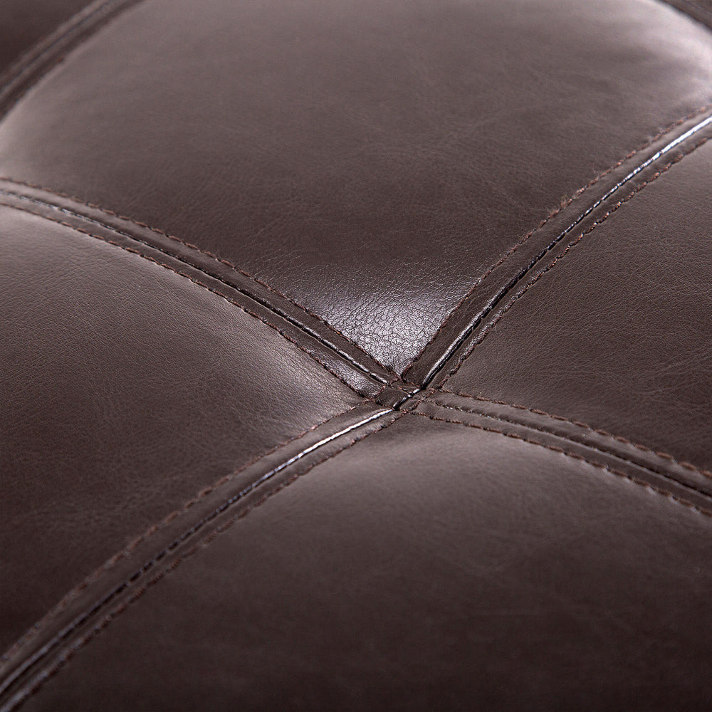 English Elm HOMCOM Tufted 51" Storage Ottoman Bench with Lift Top and Soft-Close Lid, Padded Seat for Living Room Brown W2225P217745