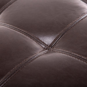 English Elm HOMCOM Tufted 51" Storage Ottoman Bench with Lift Top and Soft-Close Lid, Padded Seat for Living Room Brown W2225P217745