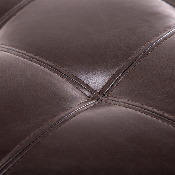 English Elm HOMCOM Tufted 51" Storage Ottoman Bench with Lift Top and Soft-Close Lid, Padded Seat for Living Room Brown W2225P217745