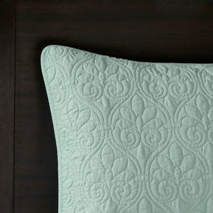 English Elm Reversible Madison Park Quebec Bedspread Set King — Cottage-Style Quilted Texture, Oversized Draping, Antimicrobial Freshness Seafoam 17.72 L x 15.35 W x 8.66 H B03597413