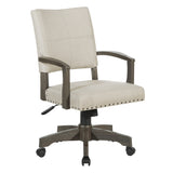 OSP Home Furnishings Santina Bankers Chair Antique Grey / Ivory