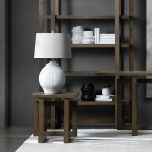 Crestview Collection 30.75"H Elegant Ceramic Table Lamp With Textured Grey Shade – Perfect For Stylish Home Lighting!   Cvazp092