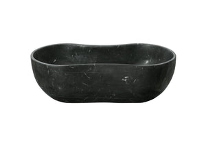 English Elm Luxury Solid Marble Vessel Sink Wavy Organic Stone Basin Matte Honed Vanity Bowl W1696P408021