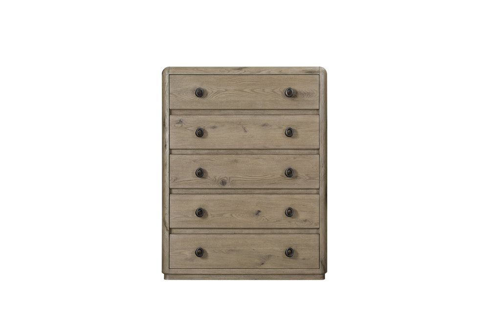 English Elm Chest English Knotty Oak Solid Wood Chest with Cedar-Lined Drawer, Felt-Lined Top, Self-Closing Guides B2699P409558
