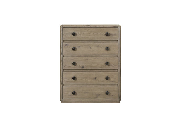 English Elm Chest English Knotty Oak Solid Wood Chest with Cedar-Lined Drawer, Felt-Lined Top, Self-Closing Guides B2699P409558