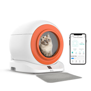 English Elm Smart Globe Self-cleaning Litter Box with App Control and 65l Spacious Interior W1264P197397