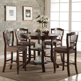 English Elm Jayse Espresso Counter Height Chairs With Slat Back