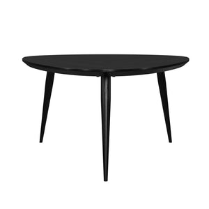 English Elm Triangular Solid Wood Coffee Table - Handcrafted Mango Wood With Modern Iron Legs For Chic Spaces B016P373001-GIGA