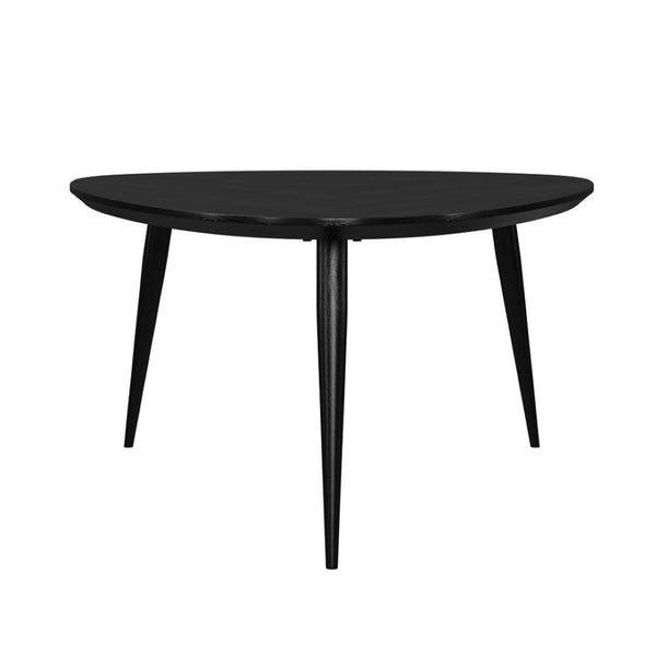 English Elm Triangular Solid Wood Coffee Table - Handcrafted Mango Wood With Modern Iron Legs For Chic Spaces B016P373001-GIGA