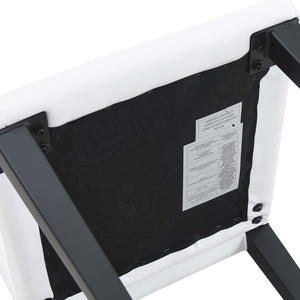 English Elm Table Set: Modern Dining Table With Glass Top & Artistic Legs Paired With 4 Comfortable Pu Chairs W1151S03810-GIGA