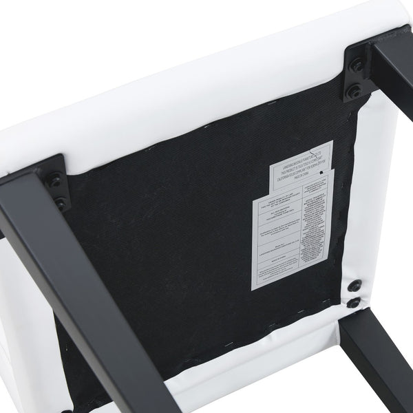 English Elm Table Set: Modern Dining Table With Glass Top & Artistic Legs Paired With 4 Comfortable Pu Chairs W1151S03810-GIGA