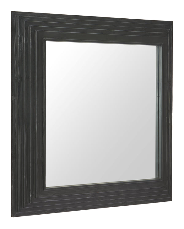 Zuo Modern Kare Mirror Black - Premium Fir Wood & Glass, Modern Design For Hospitality & Stylish Spaces Black Fir Wood,Glass 110720-zuo-modern
