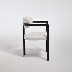 English Elm Modern Tufted Boucle Dining Chairs Set of 2 with Curved Back and Matte Metal Legs W3244P337430