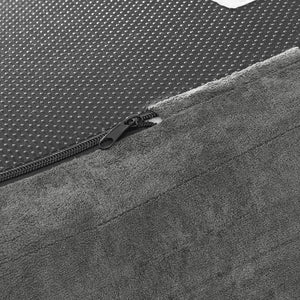 English Elm Modern Curved 4-Seater Sectional Sofa In Dark Grey Chenille – Minimalist Design, No Assembly Needed! W1413S00105