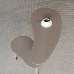 English Elm Contemporary rotatable cocktail table with 360° swivel top, sintered stone & MDF surface, space-saving design Dark Brown W2899P372753