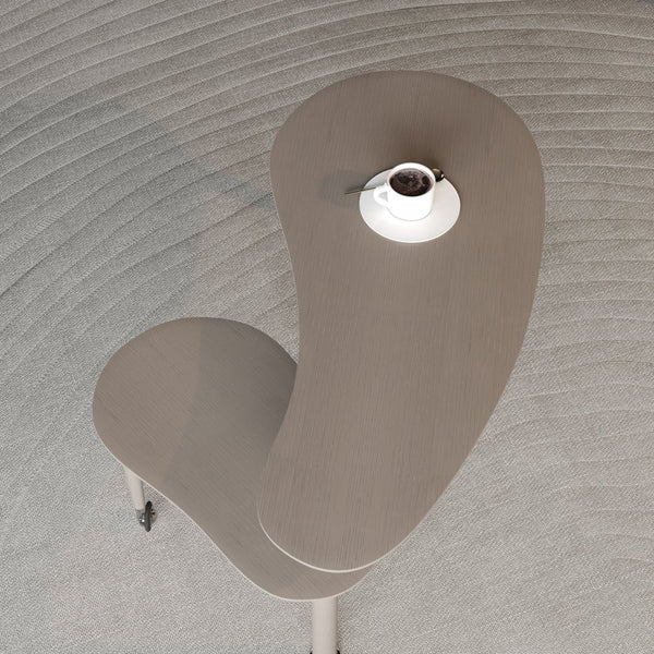 English Elm Contemporary rotatable cocktail table with 360° swivel top, sintered stone & MDF surface, space-saving design Dark Brown W2899P372753