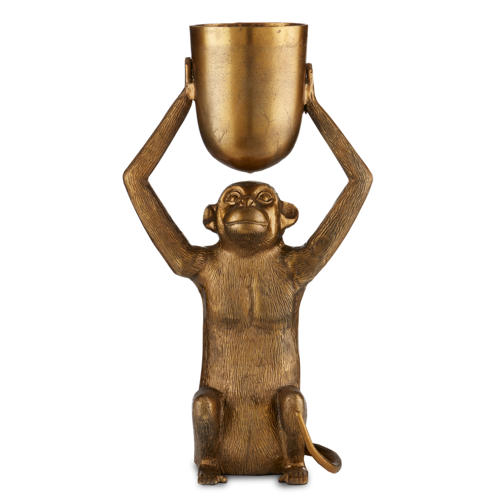 Abu Gold Planter - Vintage-Inspired Cast Aluminum Design with Antique Gold Finish for Bohemian Style