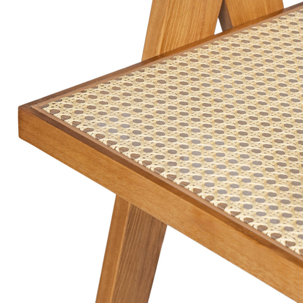 English Elm Christopher Knight Home® - 27'', Modern minimalist bar stool set of 2 with cane PE rattan seats, solid rubberwood frame, durable craft finish Natural N780P237929N