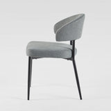 Modern Curved Back Upholstered Dining Chair - Set of 2 Charcoal ALSD1ECL Walker Edison