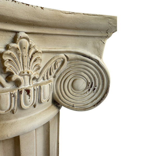 English Elm Pedestal Roman Column Plant Stand Aged Stone Magnesium Oxide Indoor Outdoor Display W5230P450590
