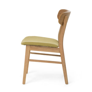 English Elm Christopher Knight Home® - DINING Chair with Cushioned Fabric Seat and Polished Wood Frame — Elegant Modern Comfort for Home Green 58925.00GTE