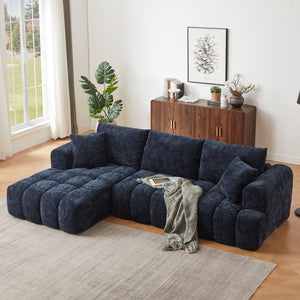 English Elm Chenille L-Shape Oversized Sofa - Luxury Minimalist Sleeper Couch For Living Rooms & Apartments! W2339S00039