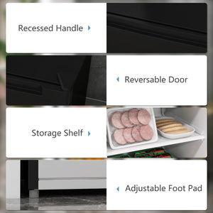 English Elm Homcom Compact Upright Freezer 3 Cu Ft with Adjustable Thermostat for Dorm Apartment W2225P200389