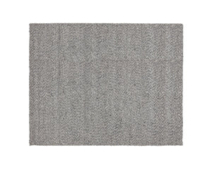 Sunpan Umea Hand-Woven Rug - Luxurious Artisanal Design with Eco-Friendly Wool for a Cozy Contemporary Home Silver