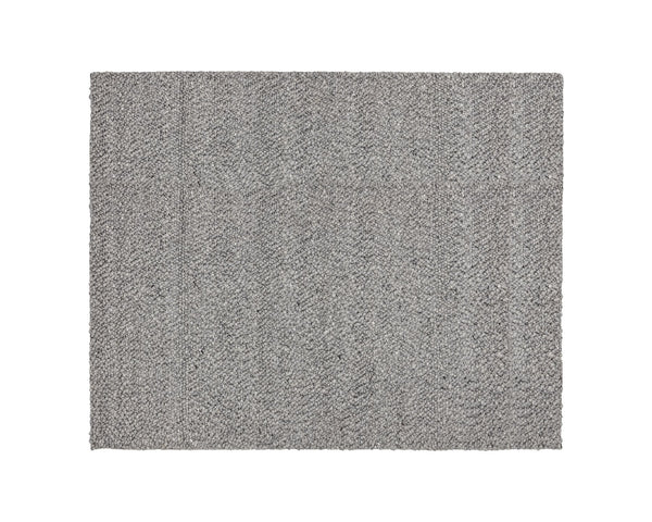 Sunpan Umea Hand-Woven Rug - Luxurious Artisanal Design with Eco-Friendly Wool for a Cozy Contemporary Home Silver