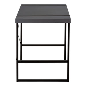 English Elm Computer Desk – Modern Grey Laminate With Black Metal Frame, Ideal For Home Office & Study Use B2710P219882