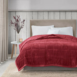 Madison Park Coleman Casual Reversible HeiQ Smart Temperature Down Alternative Blanket MP51-8139 Burgundy