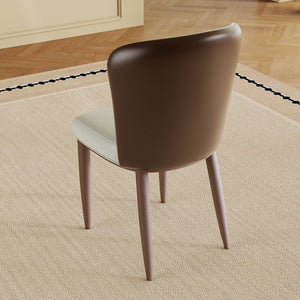 English Elm Modern PU Leather Dining Chairs with Carbon Steel Legs, Water‑Resistant, Stain‑Proof, 4-Pack for Home White W2699P338888