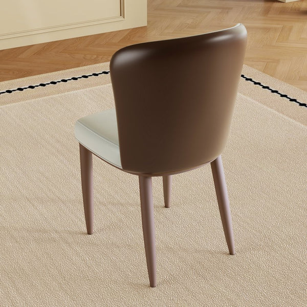 English Elm Modern PU Leather Dining Chairs with Carbon Steel Legs, Water‑Resistant, Stain‑Proof, 4-Pack for Home White W2699P338888