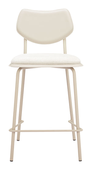 Zuo Modern Zeal Counter Stool Set Of 4 - Stylish Light Gray Design With Durable Materials For Modern Spaces Gray 100% Polyester,Pvc,Plywood,Steel 110865-zuo-modern